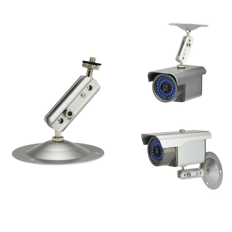 PZRT 1/4" CCTV Security Camera Wall Mount Bracket, Aluminum Alloy Ceiling CCTV Camera Stand, Multiway Regulation Swivel Ball Head